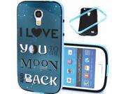 For Samsung Galaxy S4 mini i9190 Hybrid Hard Bumper Frame Case Soft Back Cover Protector Moon Love