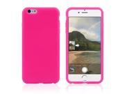 Moonmini Ultra Slim Waterproof TPU Soft Touchable Flip Screen Case Cover with Front and Back Protection for iPhone 6 Plus 5.5 inch Hot Pink