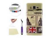 Moonmini Samsung Galaxy Grand Prime G530H Soft TPU Phone Back Case Cover Skin Protective Shell Vintage London