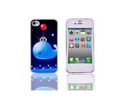 Moonmini Stylish Shining Rhinestones Hard PC Snap On Back Case Cover Shell for iPhone 4 4S Cute Whale Pattern