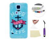 Moonmini Samsung Galaxy S5 Mini Soft TPU Phone Back Case Cover Skin Protective Shell HOPE LOVE LIFE