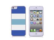 Moonmini Stylishl Blue and White Stripes Pattern Hard PC Snap On Back Case Cover Shell for iPhone 5 5s
