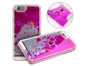 Moonmini Dynamic Liquid Flowing Fishes Transparent Hard PC Snap On Back Case Cover Shell Protector for Apple iPhone 6 4.7 inch Purple