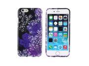 Moonmini for Apple iPhone 6 4.7 inch Soft TPU Snap On Back Case Cover Protective Shell Free Stylus Screen Film Cleaning Cloth Purple Flower