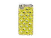 Moonmini Luxury 3D Bling Rhinestone Crystal Back Phone Case Cover Skin for iPhone 6 4.7 Inch Yellow