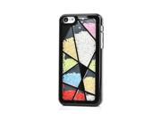 Moonmini Colorful Moving Diamond Rhinestone Protective Shell Hard Back Case Cover for Apple iPhone 5C with Geometric Patterns Black