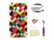 Moonmini Samsung Galaxy Core 2 G355H Soft TPU Phone Back Case Cover Skin Protective Shell Colorful Checker