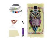 Moonmini Samsung Galaxy Note 4 N9100 Soft TPU Phone Back Case Cover Skin Protective Shell Owl