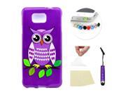 Moonmini Samsung Galaxy Alpha G850F Soft TPU Phone Back Case Cover Skin Protective Shell Owl