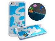 Moonmini Dynamic Liquid Beach Dolphin Transparent Hard PC Snap On Back Case Cover Shell Protector for Apple iPhone 6 4.7 inch Sky Blue