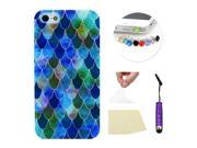 Moonmini Apple iPhone 5 5S Ultra thin Soft TPU Phone Back Case Cover Skin Protective Shell Oval Pattern