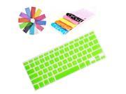 Moonmini Case for Apple Macbook Pro 13 inch Green Soft Clear Silicone Keyboard Film Cover Skin Protector
