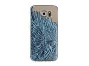 Moonmini Case for Samsung Galaxy S6 G9200 Soul Angel Pattern Ultra thin Soft TPU Back Case Cover Protective Shell Blue