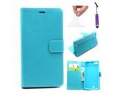 Moonmini Case for Wiko Lenny Sky blue PU Leather Flip Stand Case Cover Wallet with Card Holders and Magnetic Closure