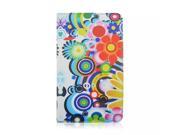 Moonmini For Samsung Galaxy Tab Pro 8.4 inch T320 360 Degrees Rotation PU Leather Flip Stand Case Cover Skin Protector with Elastic Safety Strap Cartoon Flower
