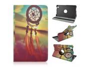 Moonmini For Samsung Galaxy Tab Pro 8.4 inch T320 360 Degrees Rotation PU Leather Flip Stand Case Cover Skin Protector with Elastic Safety Strap Dream Catcher