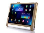 Moonmini Lenovo Yoga Tablet 2 Pro 13.3 inch PU Leather Flip Folio Stand Case Cover with Cards Holder and Hand Strap Golden