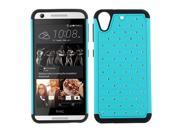 Moonmini Case for HTC Desire 626 Bling Rhinestones Hybrid Combo Body Armor Shockproof Case Cover Protective Shield Blue