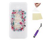 Moonmini Case for Samsung Galaxy J7 Ultra Slim Hard PC Clear Back Case Cover Shell Protector Flowers