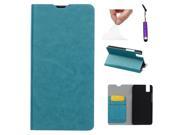 Moonmini Case for Huawei Honor 7 PU Leather Case Flip Stand Cover with Wallet and Card Slots Blue