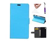 Moonmini Case for Sony Xperia Z4V PU Leather Case Flip Stand Cover Wallet Card Holders with Magnetic Closure Sky Blue