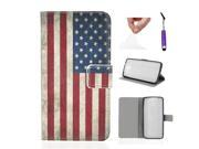 Moonmini Case for HTC One E9 Plus PU Leather Flip Stand Case Cover Wallet Card Holders with Magnetic Closure USA Flag