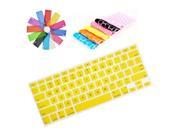 Moonmini Case for Apple Macbook Pro Retina 15 inch Yellow Soft Clear Silicone Keyboard Film Cover Skin Protector