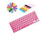 Moonmini Case for Apple Macbook Pro 13 inch Pink Soft Clear Silicone Keyboard Film Cover Skin Protector
