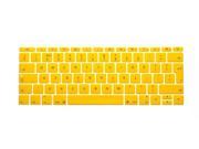 Moonmini Case for Apple Macbook 12 inch Europe version Yellow Soft Clear Silicone Keyboard Film Cover Skin Protector