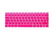 Moonmini Case for Apple Macbook 12 inch Europe version Pink Soft Clear Silicone Keyboard Film Cover Skin Protector