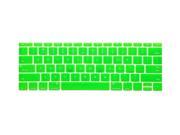 Moonmini Case for Apple Macbook 12 inch American version Light Green Soft Clear Silicone Keyboard Film Cover Skin Protector