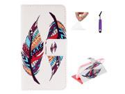 Moonmini Case for Wiko Lenny Feather Stylish PU Leather Flip Stand Case Cover Wallet with Magnetic Closure and Card Holders