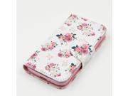 Moonmini Case for LG Optimus L90 Folding Stand Flip Folio Case Cover Card Slots Wallet with Magnetic Closure Screen Film Cleaning Cloth Stylus Flowers P