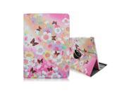 Moonmini Cover for Apple iPad Pro 12.9 inch PU Leather 360 Degrees Rotating Flip Stand Case Cover Protector Butterfly