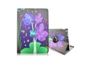 Moonmini Cover for Apple iPad Pro 12.9 inch PU Leather 360 Degrees Rotating Flip Stand Case Cover Protector Purple Flower