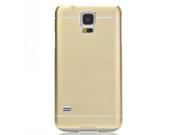 Moonmini Case for Samsung Galaxy S5 i9600 2 in 1 Hybrid Hard Metal Soft TPU Slim Protective Back Case Cover Shield Golden