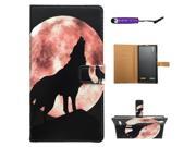Moonmini Case for Lenovo Lemon K3 Multi functional PU Leather Flip Stand Wallet Case Cover with Card Slots and Magnetic Closure Wolf