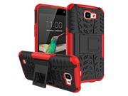 Moonmini Case for LG K4 Hybrid Combo Body Armor High Impact Shockproof Case Cover Defender with Kickstand Red