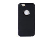 Moonmini Case for Apple iPhone 6 Apple iPhone 6S 4.7 inch Black PC Silicone Back Shell Case Cover Skin Protector with Frame