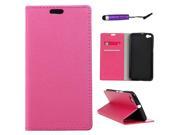 Moonmini Case for HTC One X9 PU Leather Flip Stand Wallet Case Cover with Card Slots Hot Pink