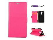 Moonmini Case for Acer Liquid Z410 Litchi Grain PU Leather Case Flip Stand Cover Wallet Card Holders with Magnetic Closure Hot Pink