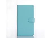 Moonmini Case for Wiko Slide 2 Litchi Grain PU Leather Case Flip Stand Cover Wallet Card Holders with Magnetic Closure Blue