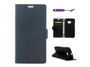 Moonmini Case for HTC One M10 PU Leather Case Flip Stand Cover Wallet Card Holders with Magnetic Closure Black