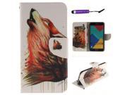 Moonmini Case for Samsung Galaxy A3 A3100 2016 PU Leather Flip Stand Wallet Card Slots Case Cover with Magnetic Closure Wolf