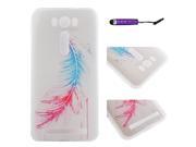 Moonmini Case for ASUS Zenfone 2 Laser ZE550KL 5.5 inch TPU Ultra thin Soft Back Case Cover Shell Protector Feather