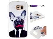 Moonmini Case for Samsung Galaxy S6 Edge G9250 Slim Fit Flexible TPU Soft Back Case Protective Skin Dog