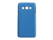 Moonmini Case for Samsung Galaxy A5 Crocodile Grain Genunie Leather PC Snap On Back Case Cover Protector Blue