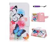 Moonmini Case for Microsoft Lumia 550 PU Leather Flip Stand Wallet Card Slots Case Cover with Magnetic Closure Butterfly Lovers