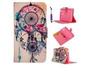 Moonmini Case for Sony Xperia E4 PU Leather Case Flip Stand Wallet Cover with Magnetic Closure and Card Slots Dream Catcher
