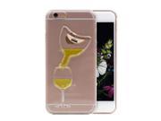 Moonmini Case for Apple iPhone 6 Apple iPhone 6S 4.7 inch Martini Dynamic Liquid Bling Glitter Hard PC Back Case Cover Protector Yellow